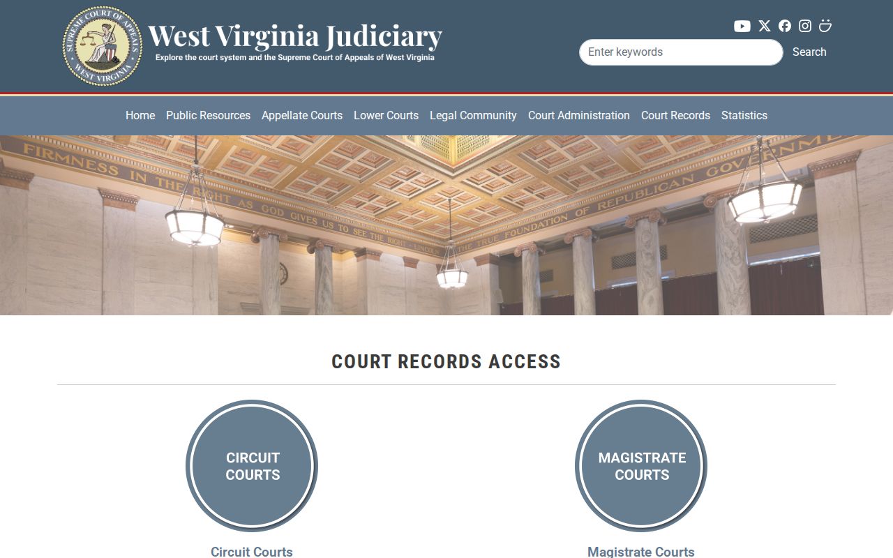 Monongalia County release records West Virginia Judiciary court gateway